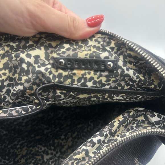 CELINE Denim Macadam Triomphe Indigo Blue Shoulder Bag - Picture 8 of 9